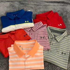 6 XL Under Armour golf shirts.